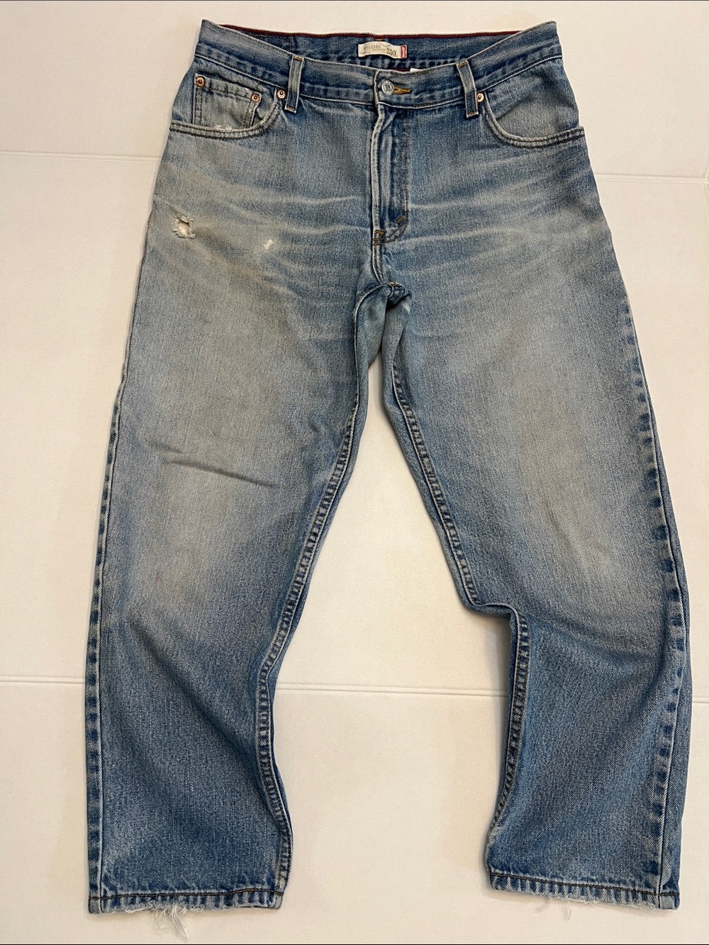 Levi's 550 Relaxed Tapered Blue Jeans Size 14S Medium Wash Vintage 2008 mom jean